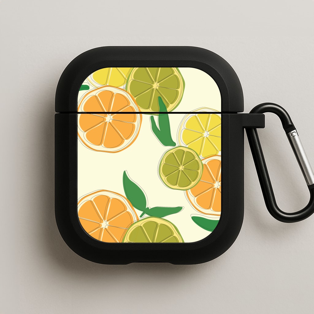 Oranges, Leomns And Limes - Fruit Patterns AirPods Case