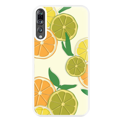 Oranges, Leomns And Limes - Fruit Patterns Phone Case for Huawei P20 Pro