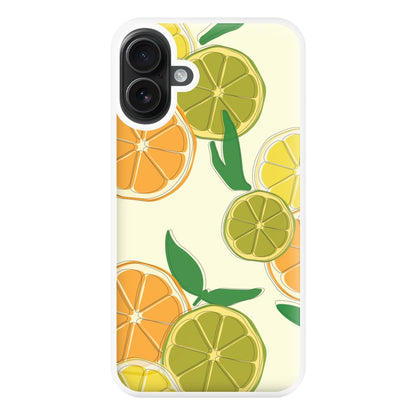 Oranges, Leomns And Limes - Fruit Patterns Phone Case for iPhone 16 Plus