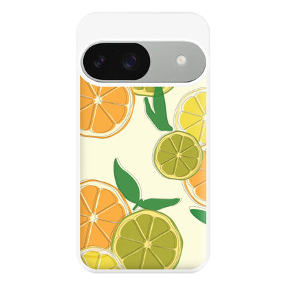 Oranges, Leomns And Limes - Fruit Patterns Phone Case for Google Pixel 9 / 9 Pro