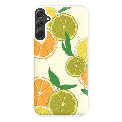 Oranges, Leomns And Limes - Fruit Patterns Phone Case for Galaxy A14