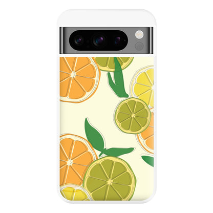 Oranges, Leomns And Limes - Fruit Patterns Phone Case for Google Pixel 8 Pro