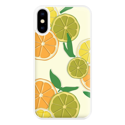 Oranges, Leomns And Limes - Fruit Patterns Phone Case for iPhone XS Max