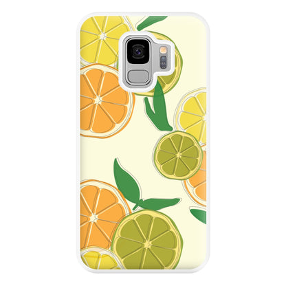 Oranges, Leomns And Limes - Fruit Patterns Phone Case for Galaxy S9 Plus