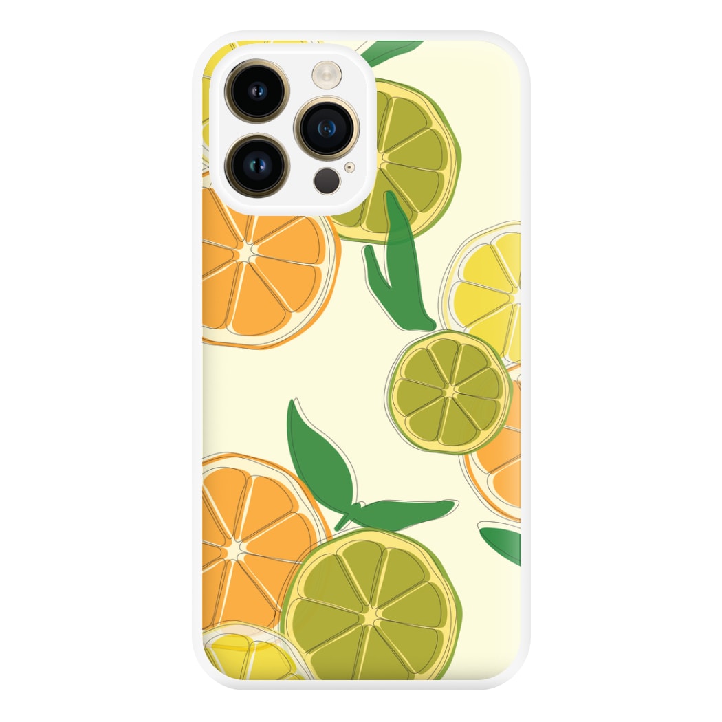 Oranges, Leomns And Limes - Fruit Patterns Phone Case for iPhone 14 Pro Max