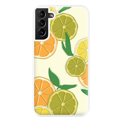 Oranges, Leomns And Limes - Fruit Patterns Phone Case for Galaxy S21 Plus