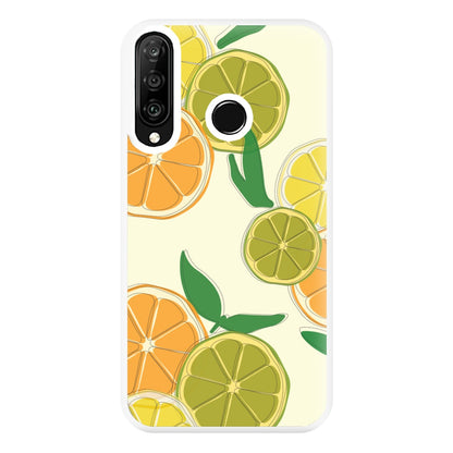 Oranges, Leomns And Limes - Fruit Patterns Phone Case for Huawei P30 Lite