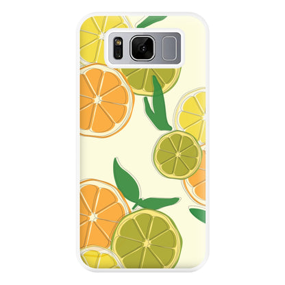 Oranges, Leomns And Limes - Fruit Patterns Phone Case for Galaxy S8 Plus