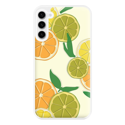 Oranges, Leomns And Limes - Fruit Patterns Phone Case for Galaxy S23FE