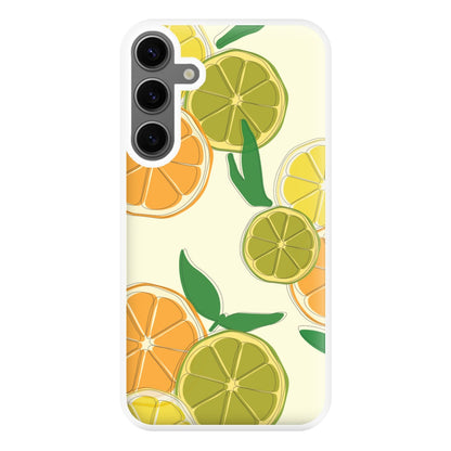 Oranges, Leomns And Limes - Fruit Patterns Phone Case for Galaxy S24FE