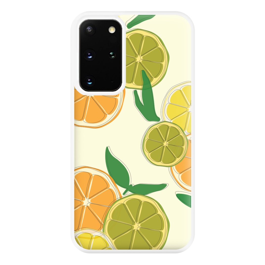 Oranges, Leomns And Limes - Fruit Patterns Phone Case for Galaxy S20 Plus