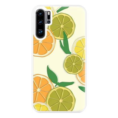 Oranges, Leomns And Limes - Fruit Patterns Phone Case for Huawei P30 Pro