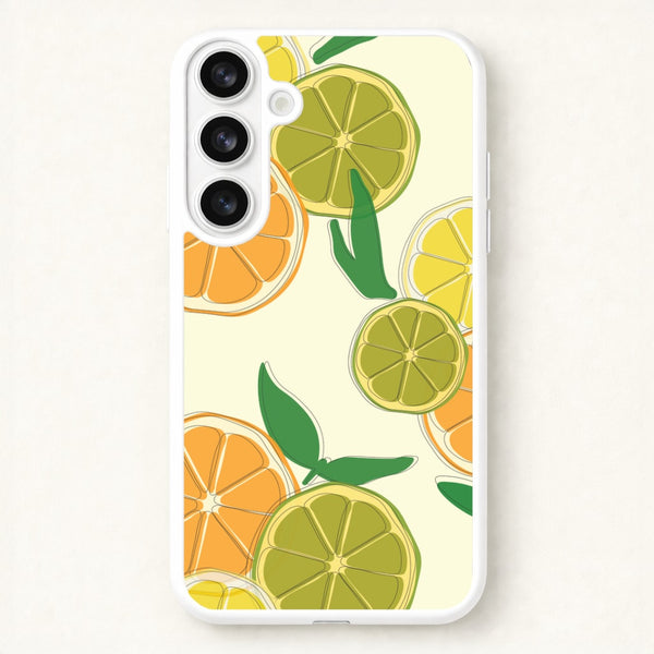Oranges, Leomns And Limes - Fruit Patterns Phone Case for Galaxy S26