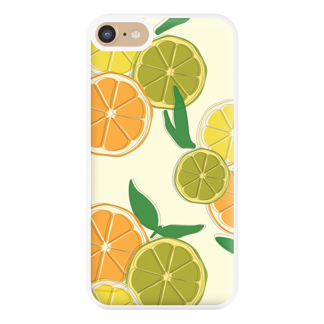 Oranges, Leomns And Limes - Fruit Patterns Phone Case for iPhone 6 / 7 / 8 / SE