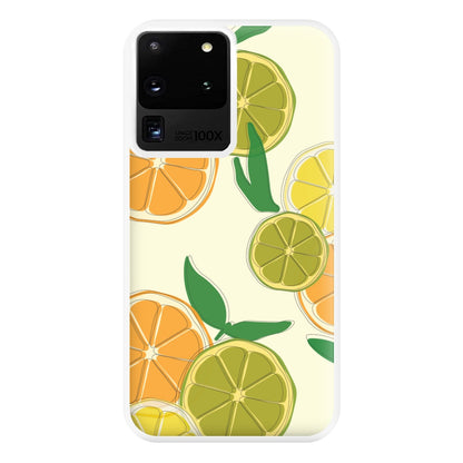 Oranges, Leomns And Limes - Fruit Patterns Phone Case for Galaxy S20 Ultra