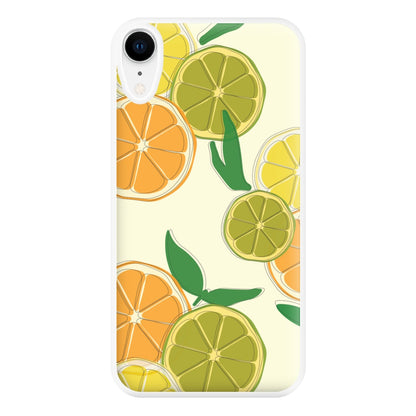 Oranges, Leomns And Limes - Fruit Patterns Phone Case for iPhone XR