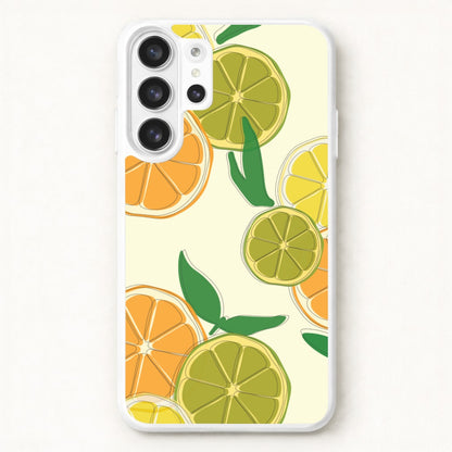 Oranges, Leomns And Limes - Fruit Patterns Phone Case for Galaxy S26 Ultra