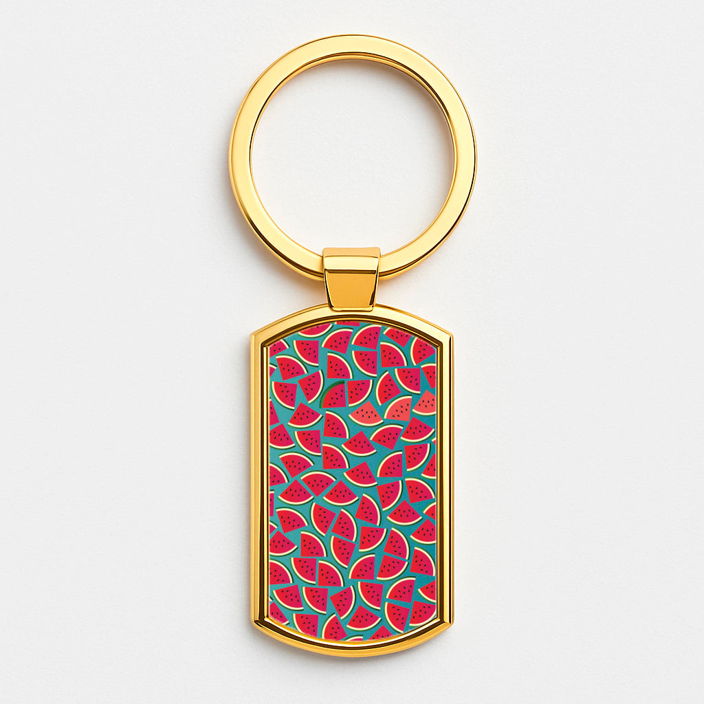 Watermelons - Fruit Patterns Luxury Keyring