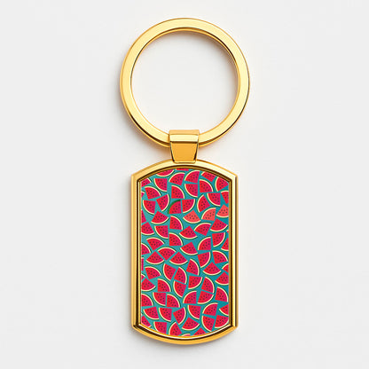 Watermelons - Fruit Patterns Luxury Keyring