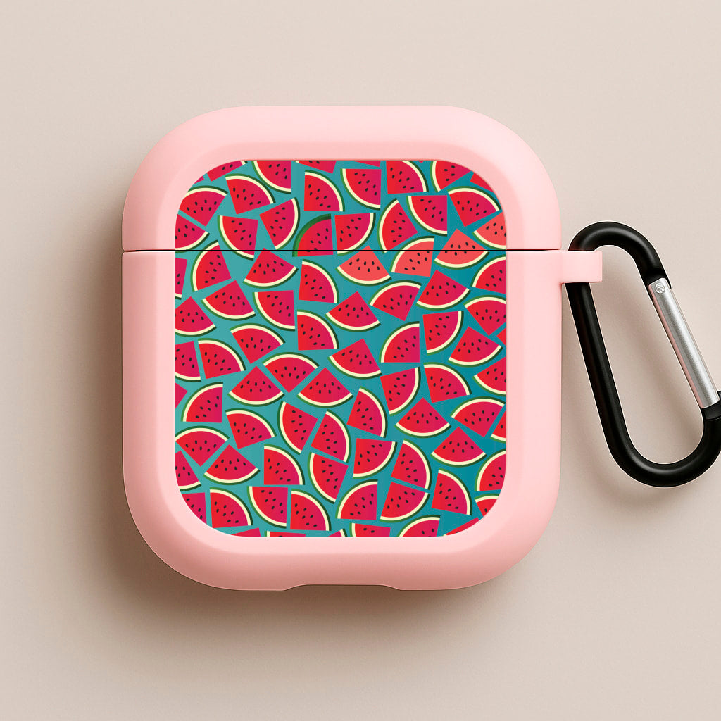 Watermelons - Fruit Patterns Pink AirPods Case