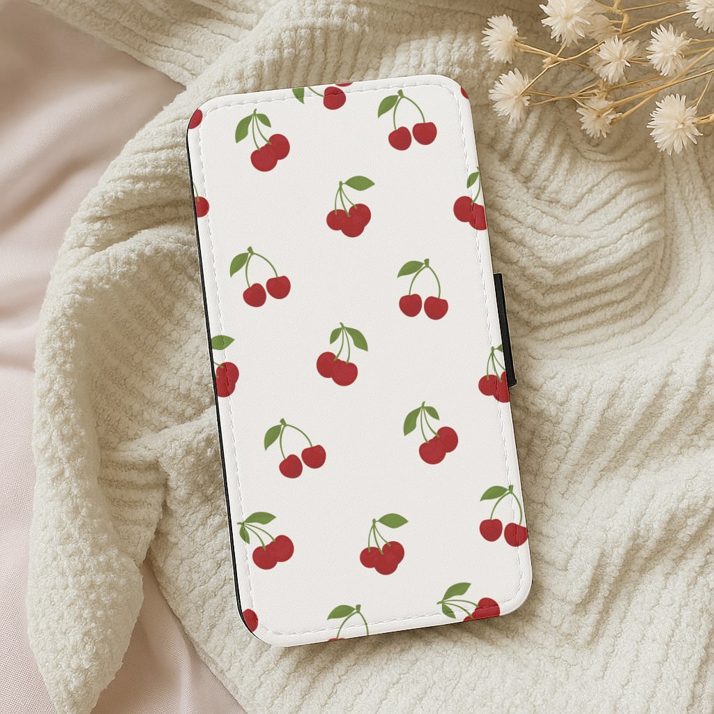 Cherries - Fruit Patterns Wallet Phone Case