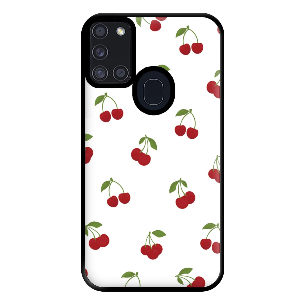 Cherries - Fruit Patterns Phone Case for Galaxy A21s