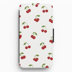 Cherries - Fruit Patterns Flip / Wallet Phone Case