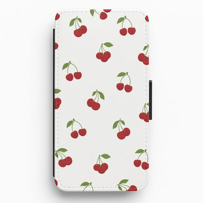 Cherries - Fruit Patterns Flip / Wallet Phone Case