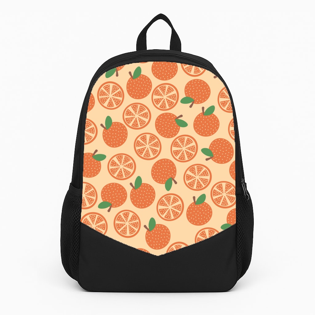 Textured Oranges Pattern  Large Backpack
