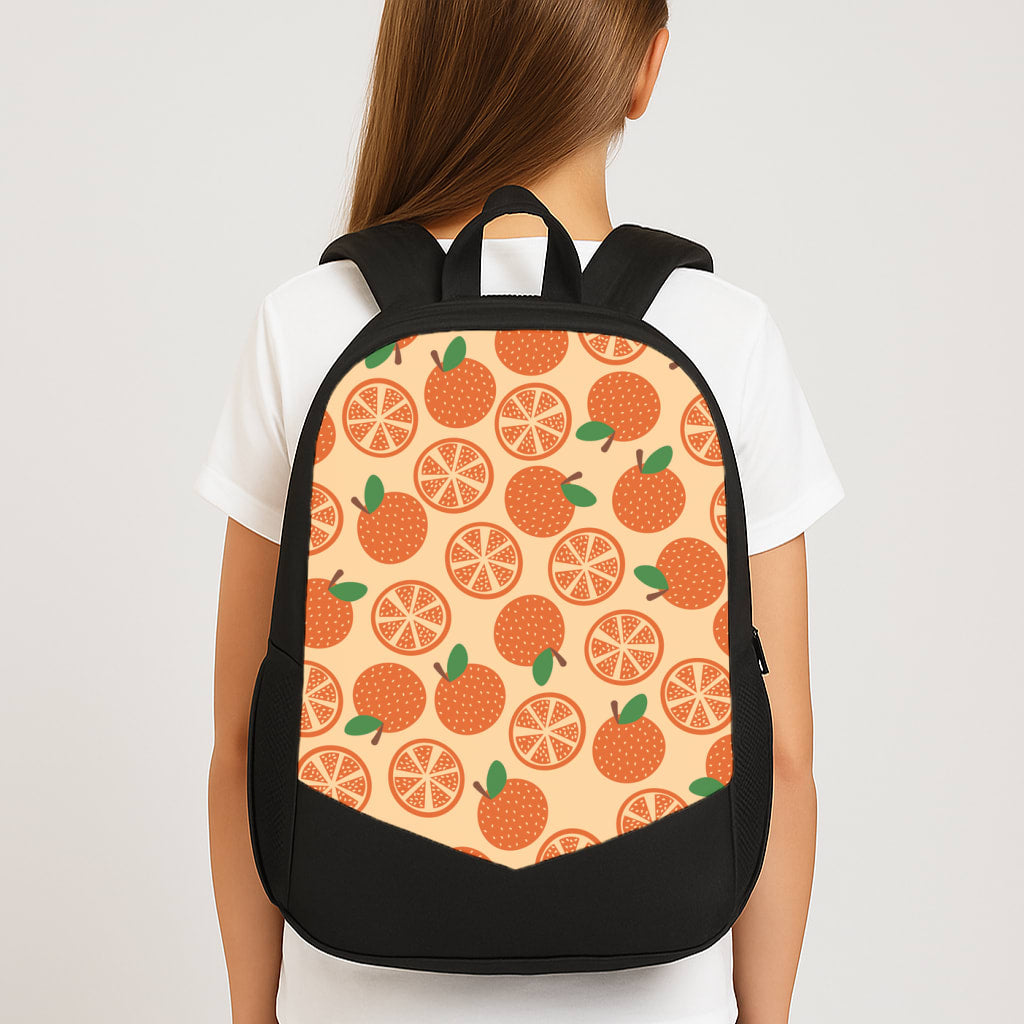 Textured Oranges Pattern  Large School Bag