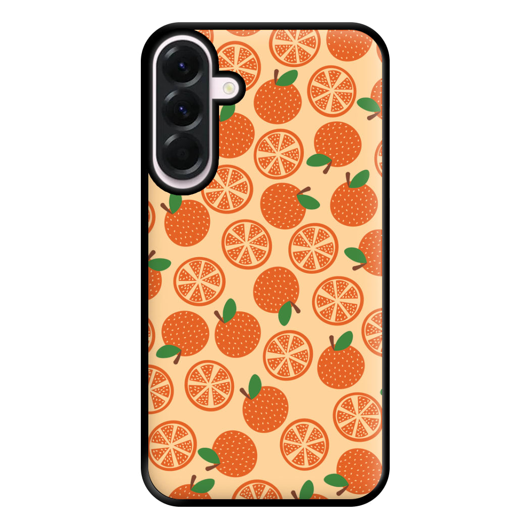 Textured Oranges Pattern Phone Case for Galaxy A36