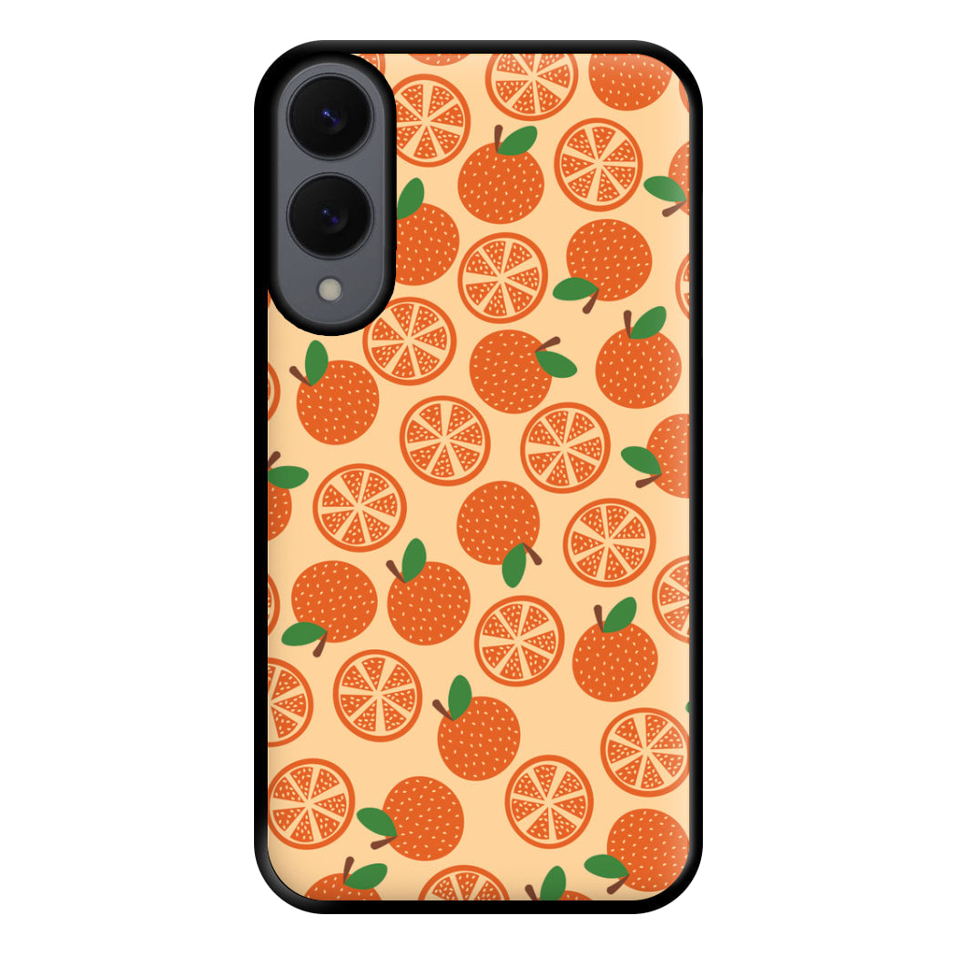 Textured Oranges Pattern Phone Case for Galaxy S25 Edge