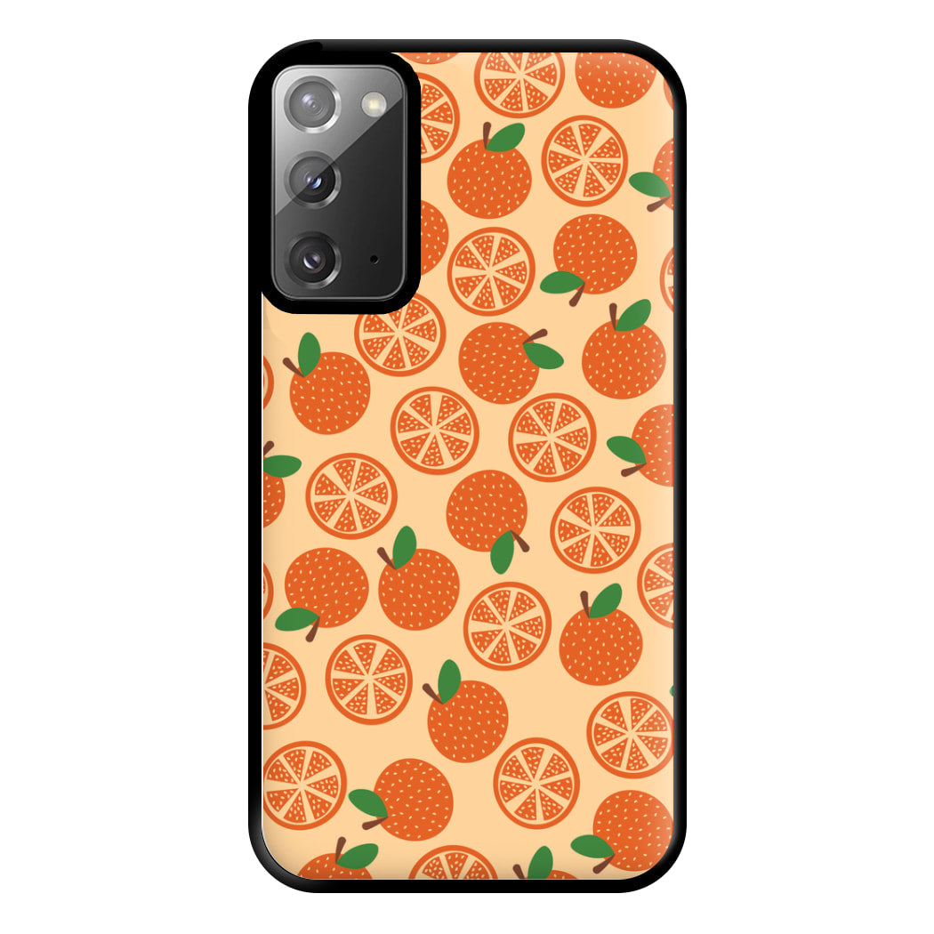 Textured Oranges Pattern Phone Case for Galaxy Note 20 Ultra