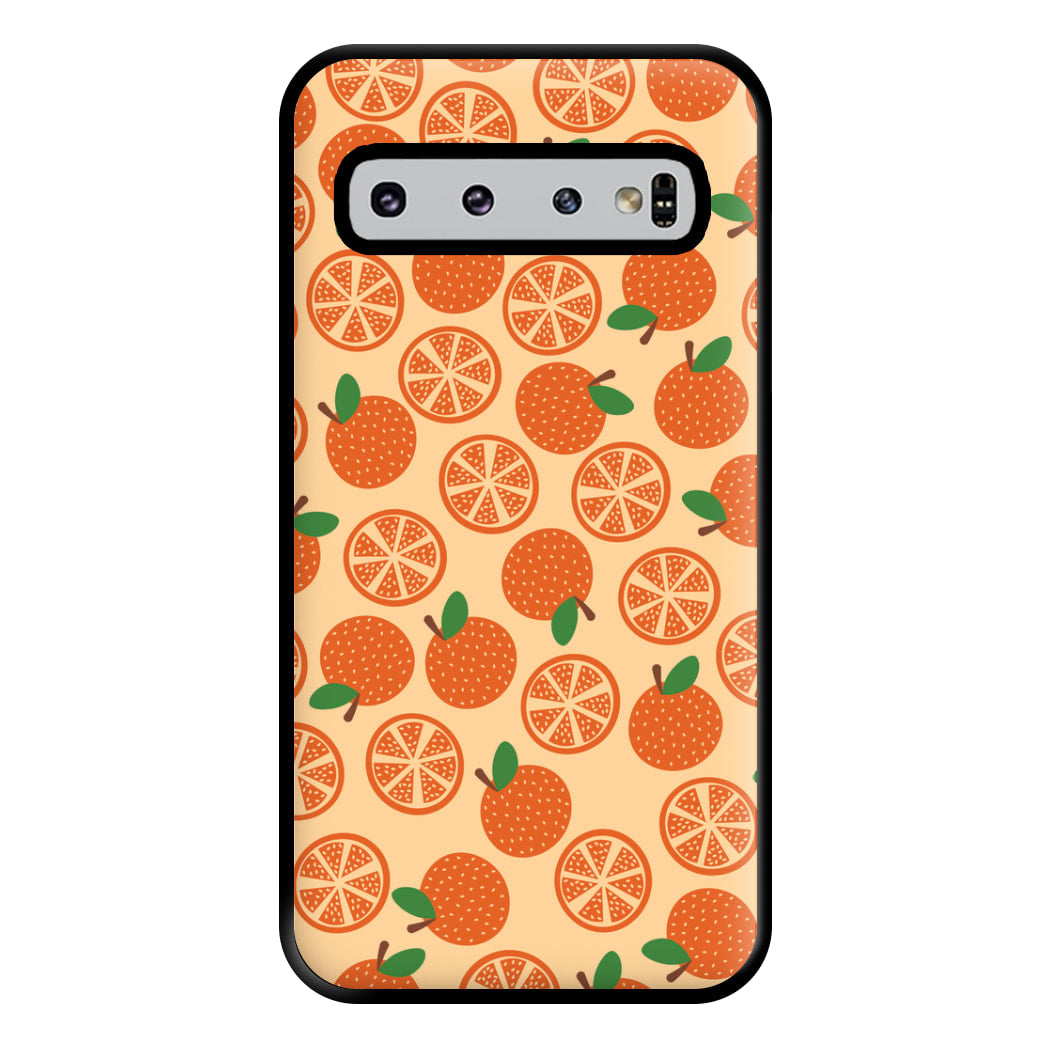 Textured Oranges Pattern Phone Case for Galaxy S10 Plus