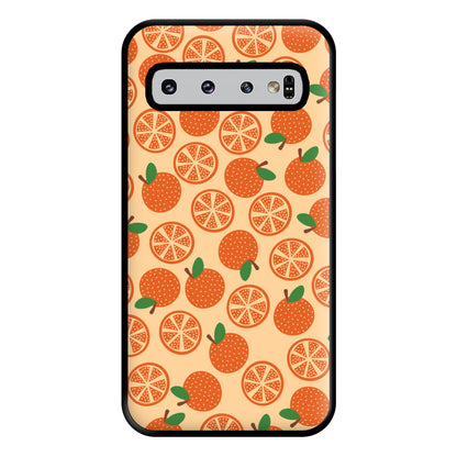 Textured Oranges Pattern Phone Case for Galaxy S10 Plus