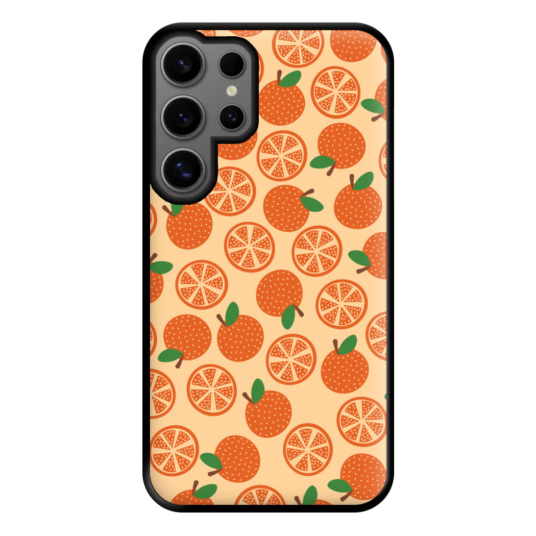 Textured Oranges Pattern Phone Case for Galaxy S24 Ultra