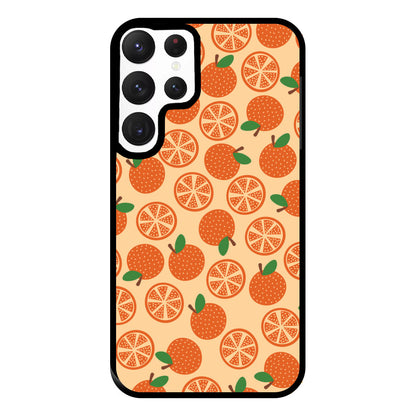 Textured Oranges Pattern Phone Case for Galaxy S22 Ultra