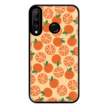 Textured Oranges Pattern Phone Case for Huawei P30 Lite