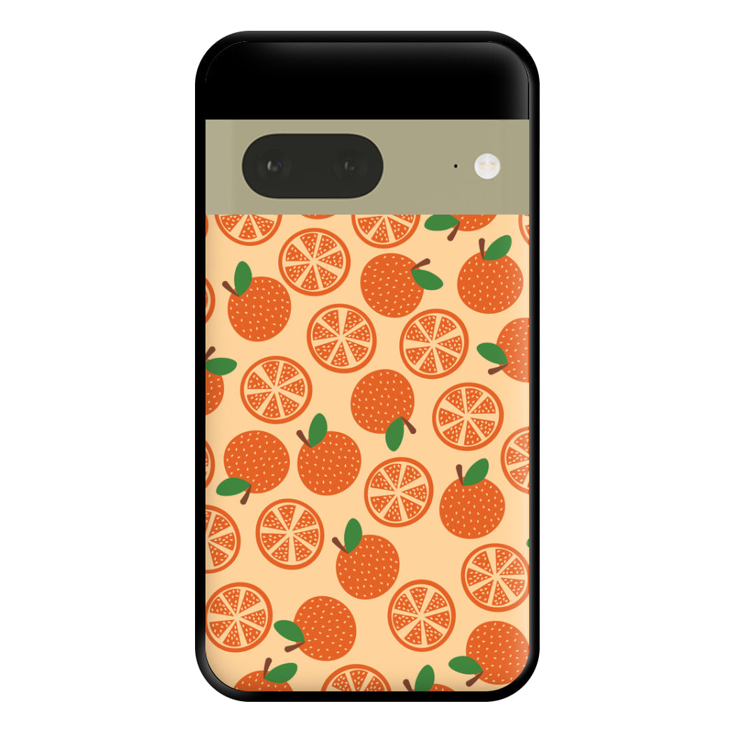 Textured Oranges Pattern Phone Case for Google Pixel 7a