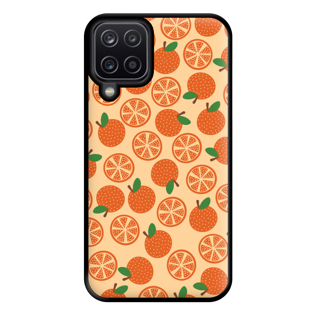 Textured Oranges Pattern Phone Case for Galaxy A12