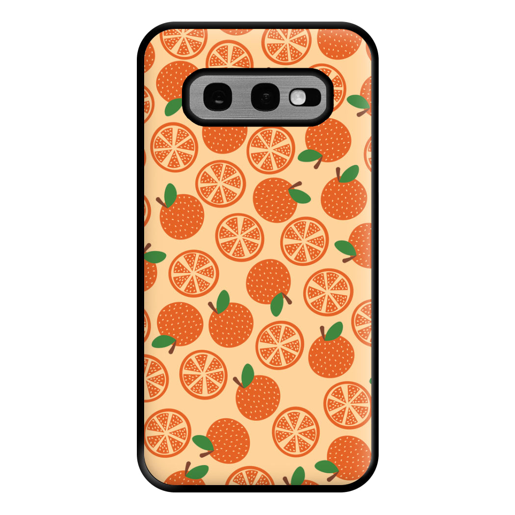 Textured Oranges Pattern Phone Case for Galaxy S10e