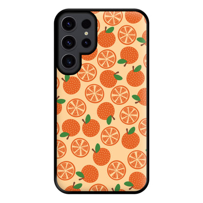 Textured Oranges Pattern Phone Case for Galaxy S23 Ultra