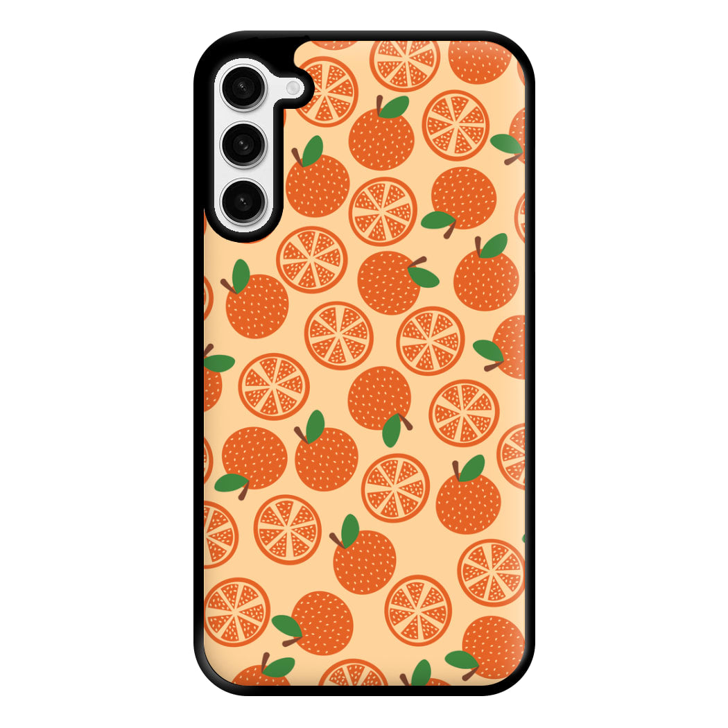 Textured Oranges Pattern Phone Case for Galaxy S23 Plus