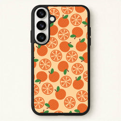 Textured Oranges Pattern Phone Case for Galaxy S26 Plus