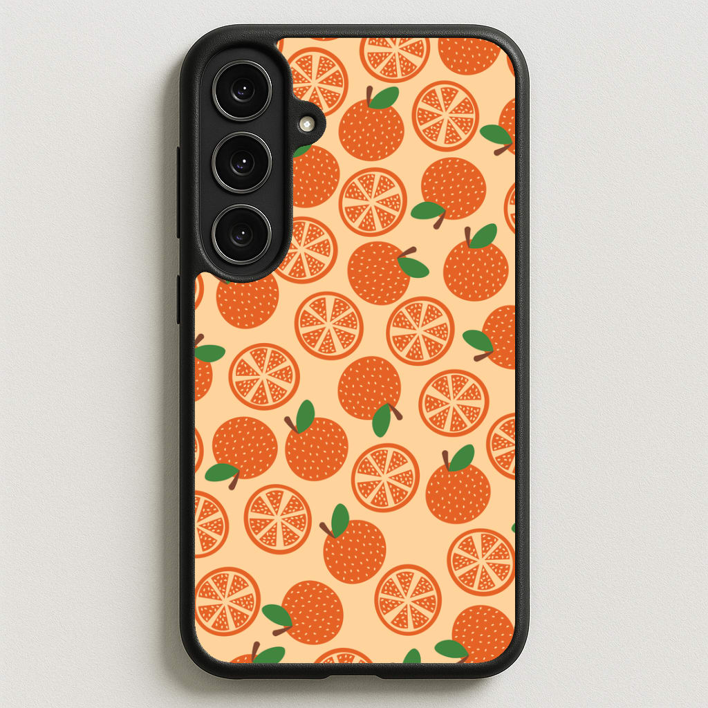 Textured Oranges Pattern Phone Case for Galaxy S25FE