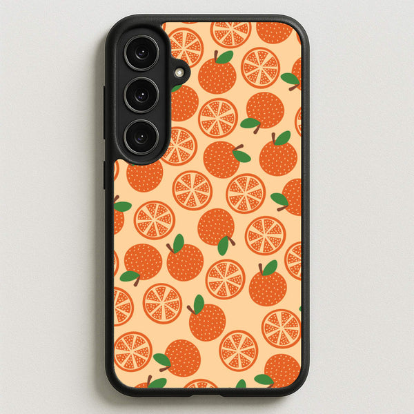 Textured Oranges Pattern Phone Case for Galaxy S25FE