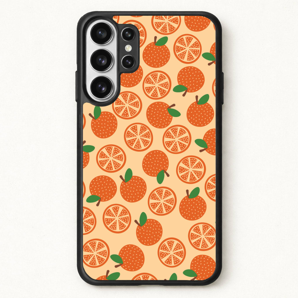 Textured Oranges Pattern Phone Case for Galaxy S26 Ultra