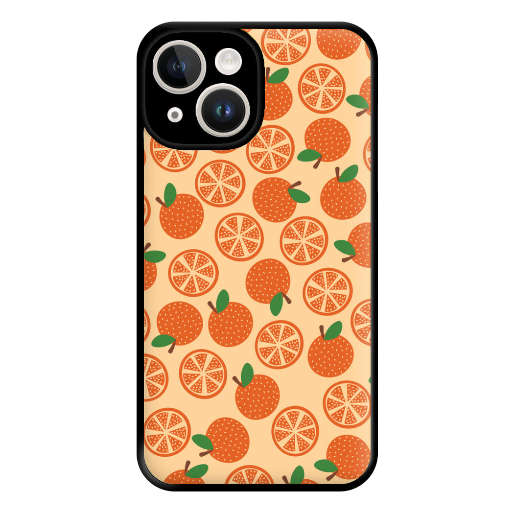 Textured Oranges Pattern Phone Case for iPhone 14