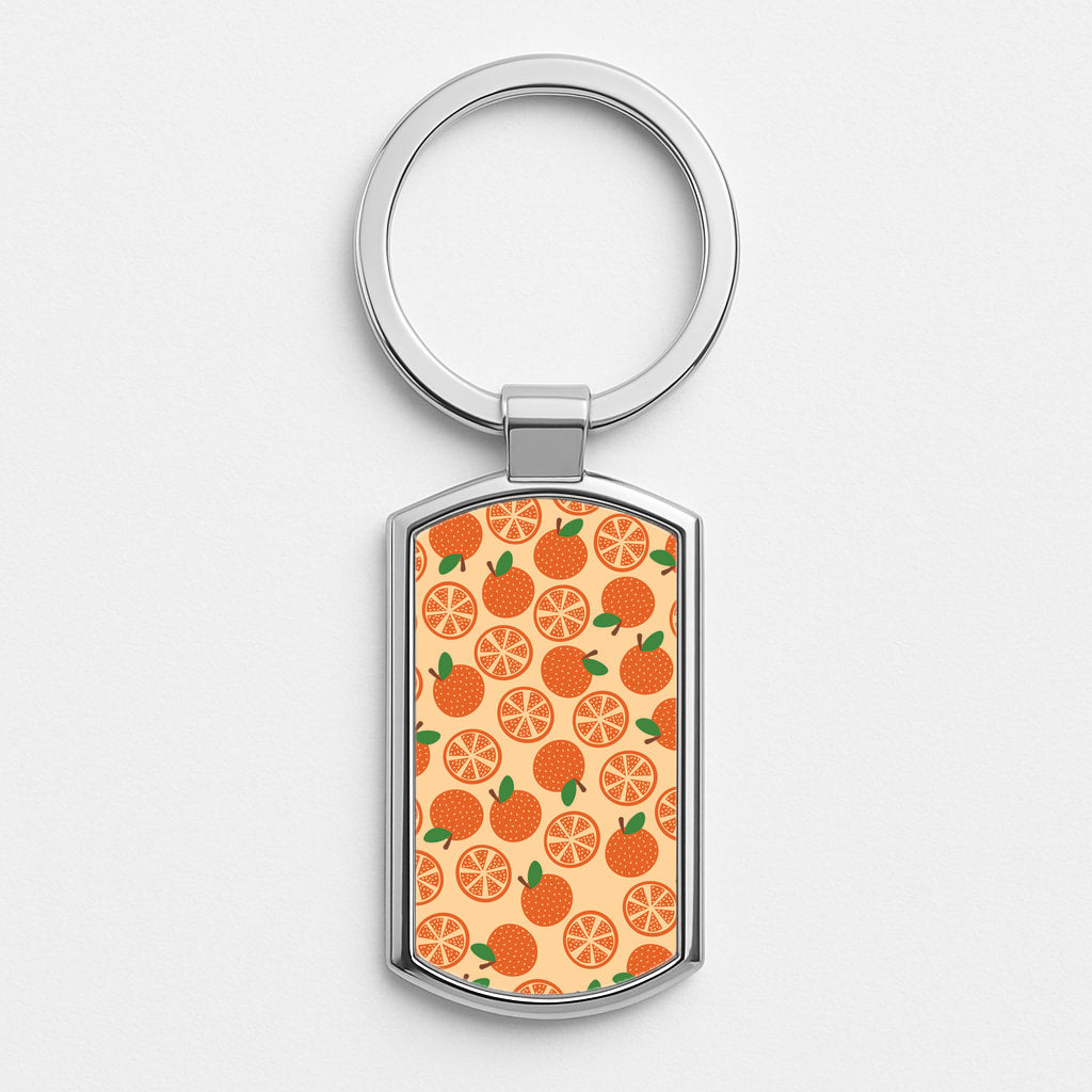 Textured Oranges Pattern  Luxury Keyring