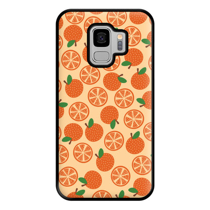 Textured Oranges Pattern Phone Case for Galaxy S9 Plus